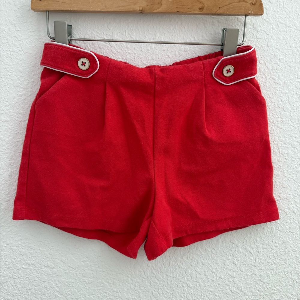 Janie and Jack Red Kids Shorts with Button Detail